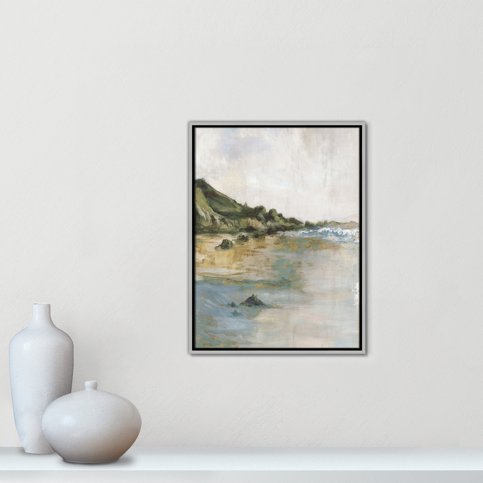 Cordoba "Tide's Edge" Print, 25.5" H x 19.5" W, Silver
