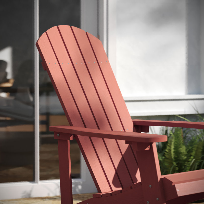 Chaise berçante en plastique, Rouge