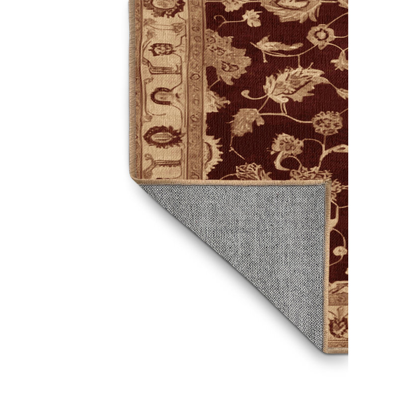 Tapis brun lavable à la machine, Carré 6 pi