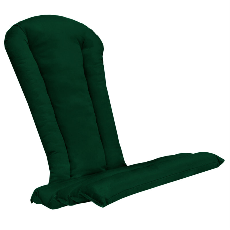 Western Red Cedar Outdoor 2'' Adirondack Chair Seat / Back Cushion, Green