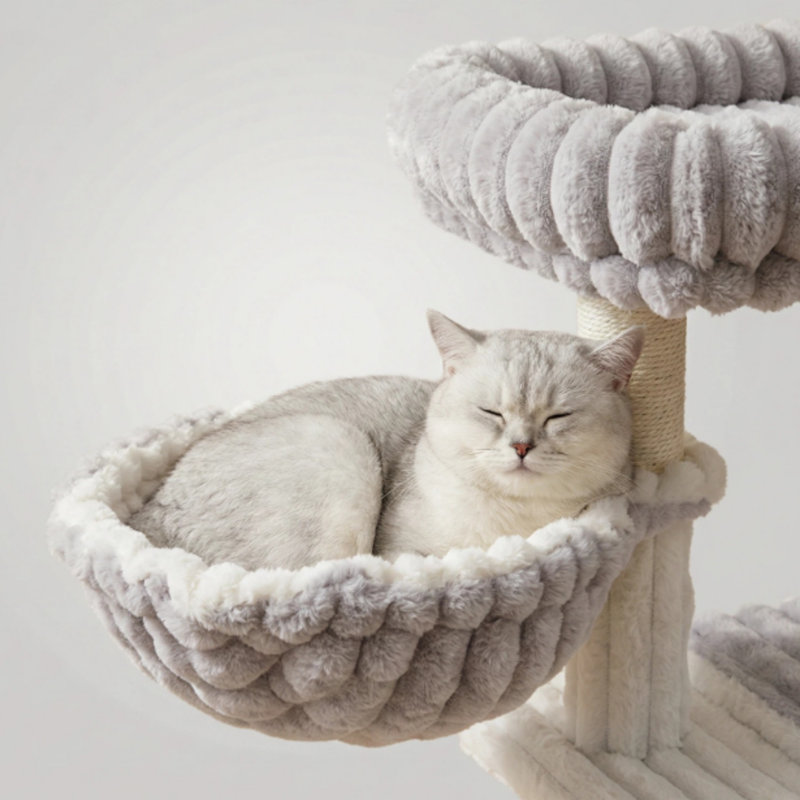 Tour pour arbre à chat 33,8 po, arbre à chat avec condo et hamac