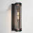14.75" Modern Industrial Cylindrical Black and Antique Copper Outdoor Wall Sconce with Clear Glass