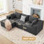 Canapé modulaire en L avec repose-pieds Wesson-119276402