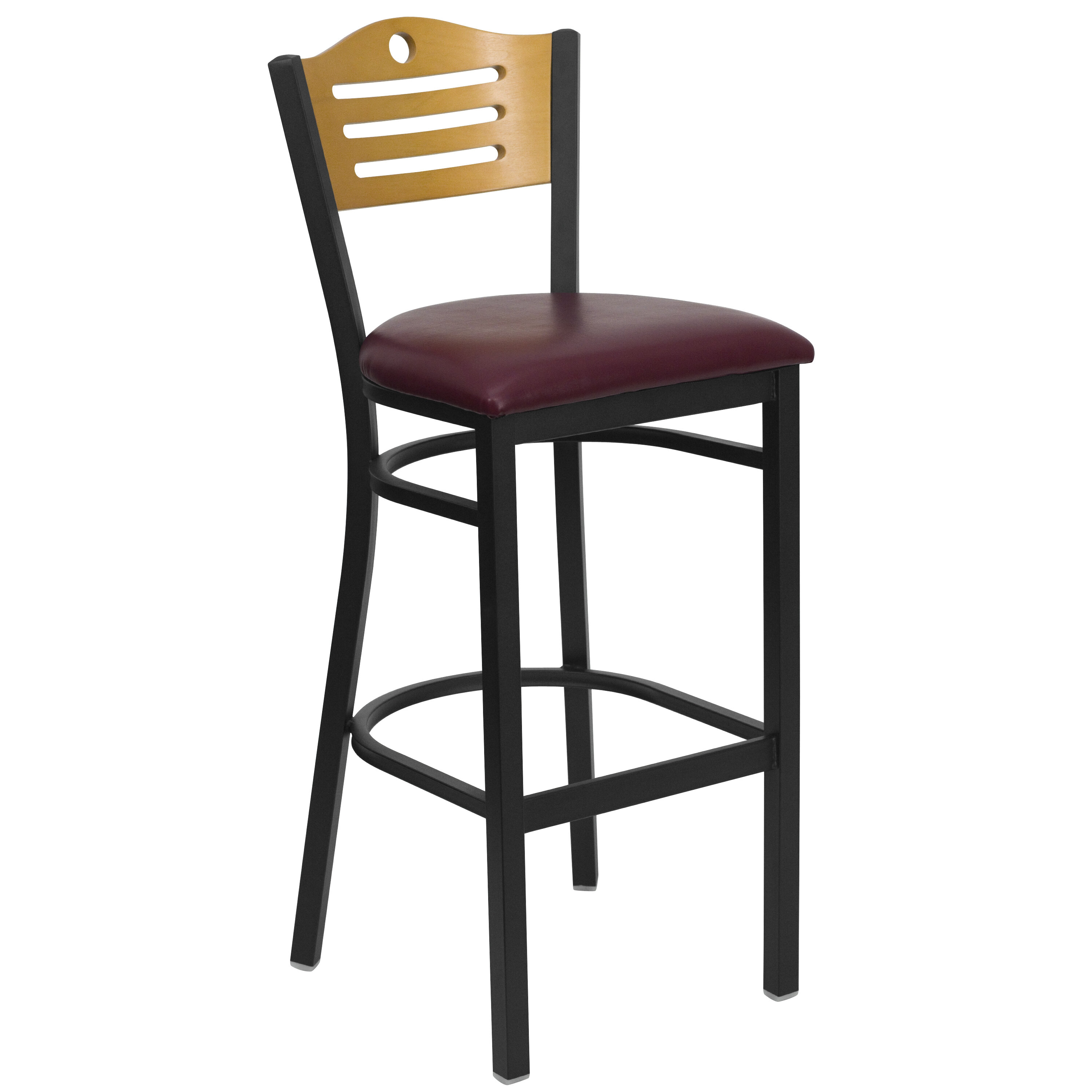 Red Barrel Studio® Slat Back Metal Restaurant Barstool | Wayfair