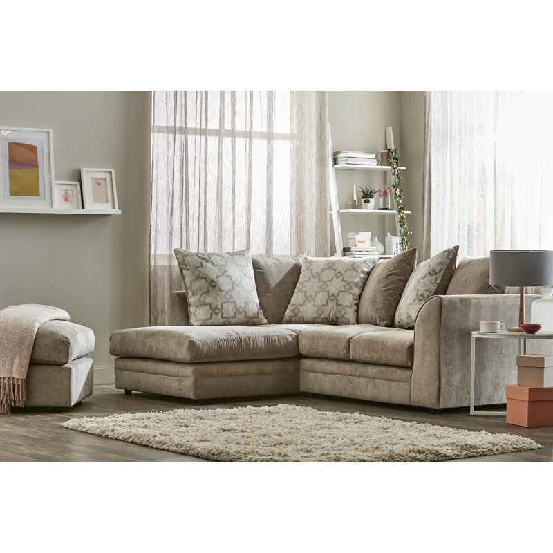 Arabella 2 - Piece Living Room Set, Stone/Grey, Left Hand