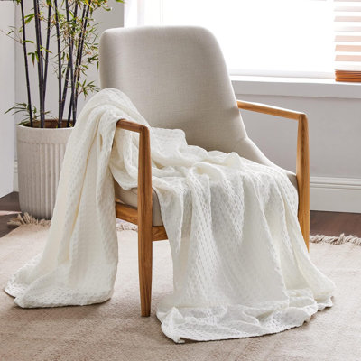 Bedsure 279gsm Cotton & Rayon from Bamboo Waffle Blanket GentleSoft™️