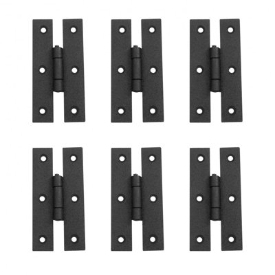 Porte d'armoire de cuisine noire en fer forgé à charnière H 3 po