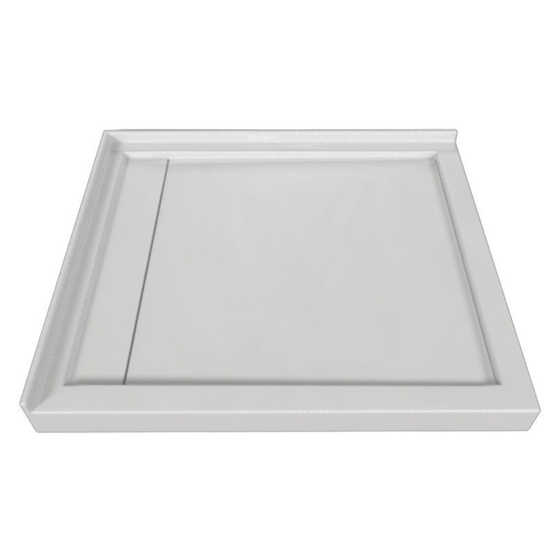 Signature 48'' W 42'' D Rectangular Double Shower Base, Right