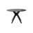 Xavion Mid-Century Solid Wood 48'' Round Dining Table, XVT-48, with Sculpted Splayed Leg Base, Ebony Black-958778271