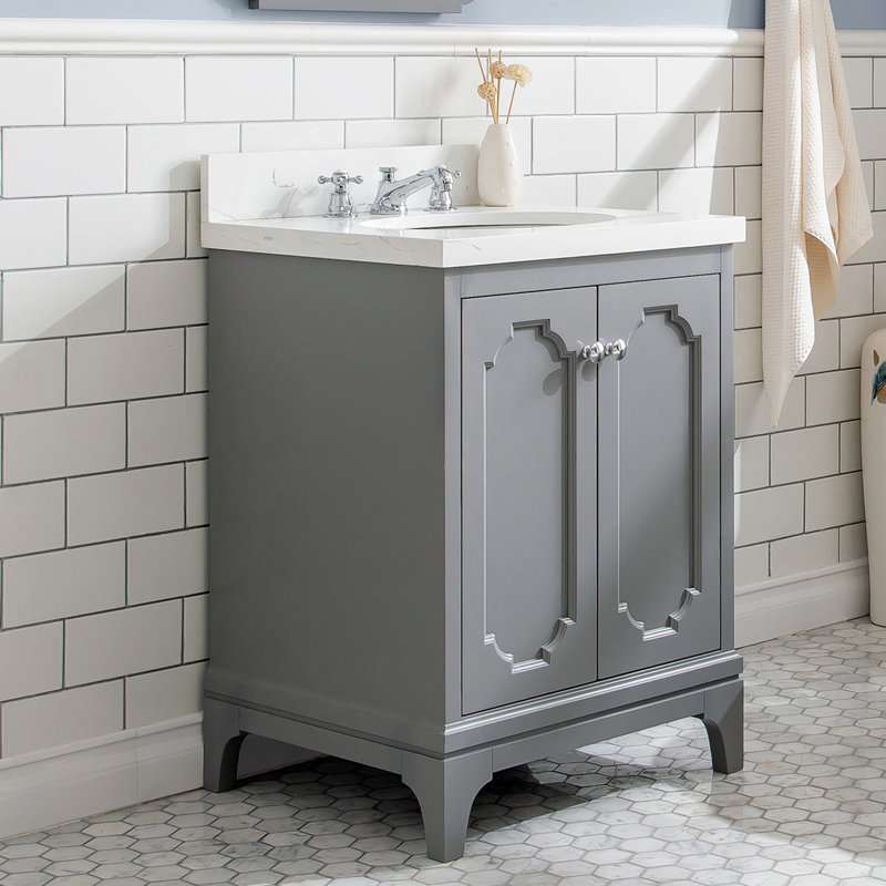 Ensemble de meuble-lavabo simple 24 po Bernardo, Gris cachemire