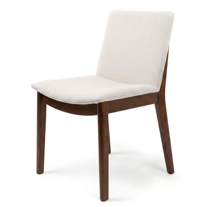 Chaise parsons rembourrée en lin Barriento, Velours jaune foncé