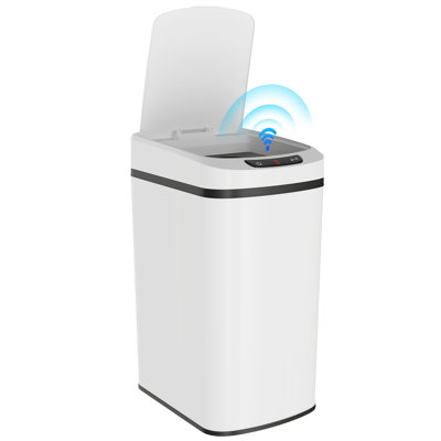 Stainless Steel, Plastic Touch Top, Motion Sensor Kitchen Trash Can - 12L
