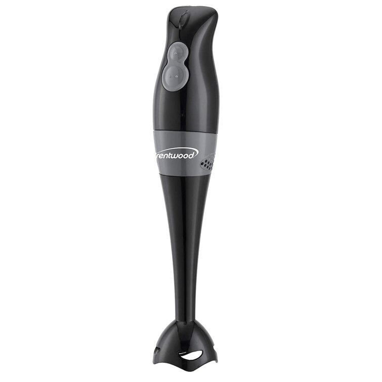 OVENTE Immersion Blender Black Stainless Steel Blades 200-Watt