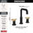 Nicoli Widespread Bathroom Faucet 3 Hole, 2-handle Bathroom Sink Faucet with Drain Assembly-91127317