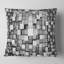Cubes noirs et gris - coussin imprimé abstrait-29863321-29863325