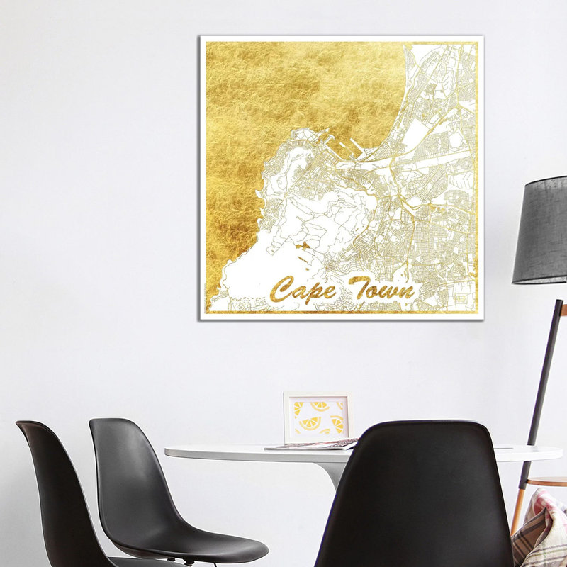 Washington, D.C. Minimal Urban Blueprint Map 1 Piece Wrapped Canvas Wall Art, 93.98 cm H x 93.98 cm W x 3.175 cm D