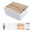 White 21X18" Granite Composite Quartz Workstation Sink For Kitchen, Undermount Style, Smooth And , Dirt - , Quiet Use, Package With Rack, Strainers, Grid, Board Installation Guide Kitchen Sink, High-121644691