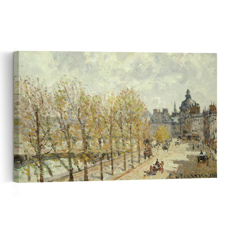 The Malaquais Quay In The Morning, Sunny Weather, 1903 Impressionist Abstract Contemporary Autumn Tree Wall Art Print - Print