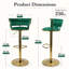 Swivel Upholstered Counter Stool with Metal Frame-955623301