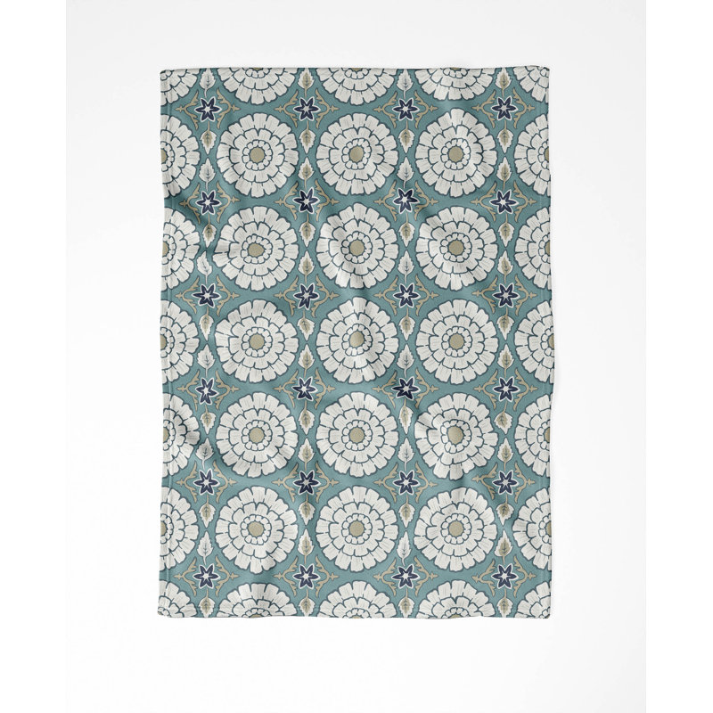 Couverture en velours de coton Lexi, 60" L x 50" W, Blue