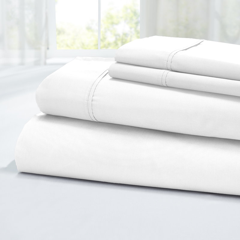Modern Threads 400 Thread Count 100% Egyptian-Quality Cotton Sheet Set, Ultra Soft, Breathable, Durable, White