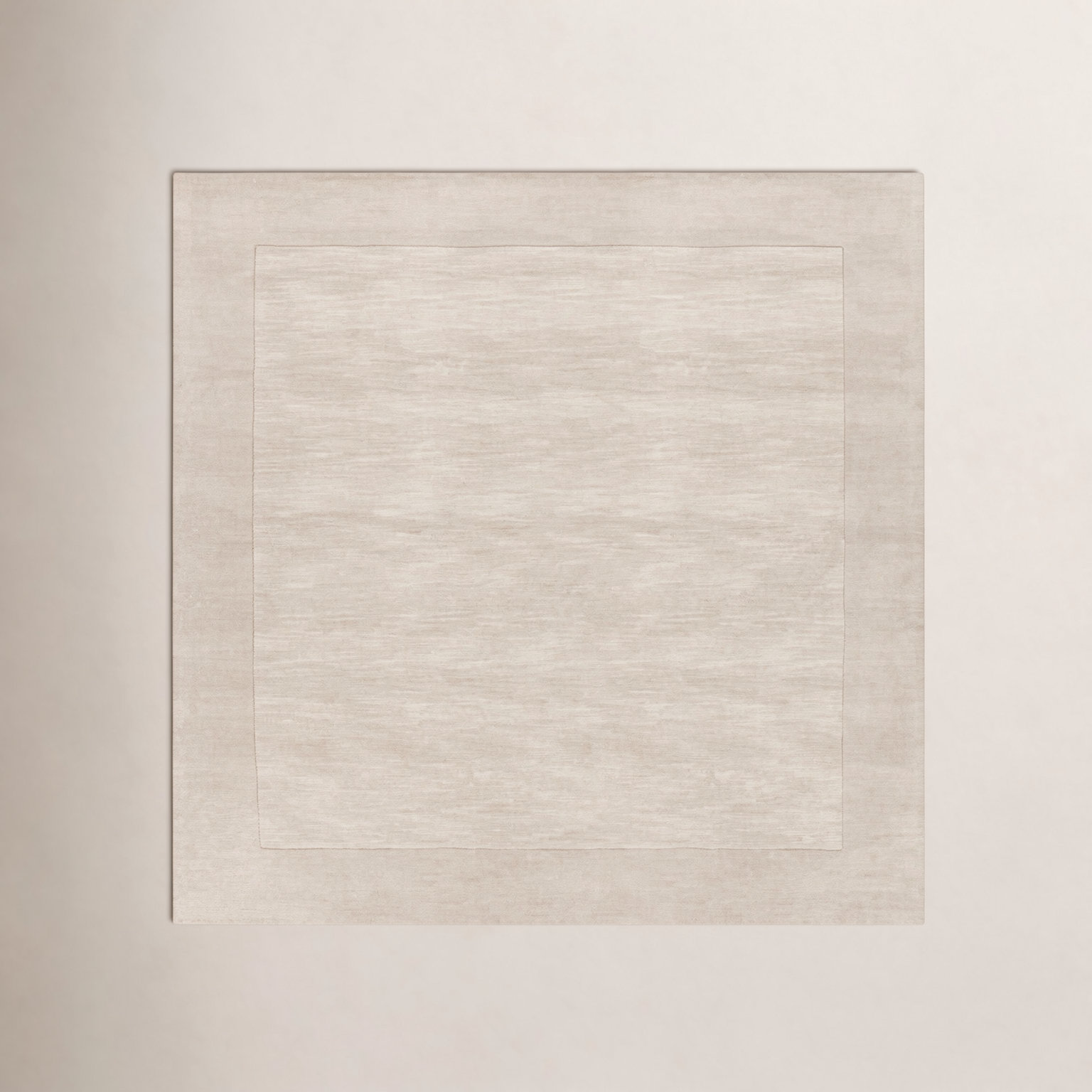 Dolma Cream Khaki Hand-Loomed Rug, Square 8'