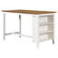 Counter Height Rustic Table With 4 Chairs. Solid Wood, , Cushioned Seats, Practical Space Saving Solution 5 Dining Table, Seats-991243815