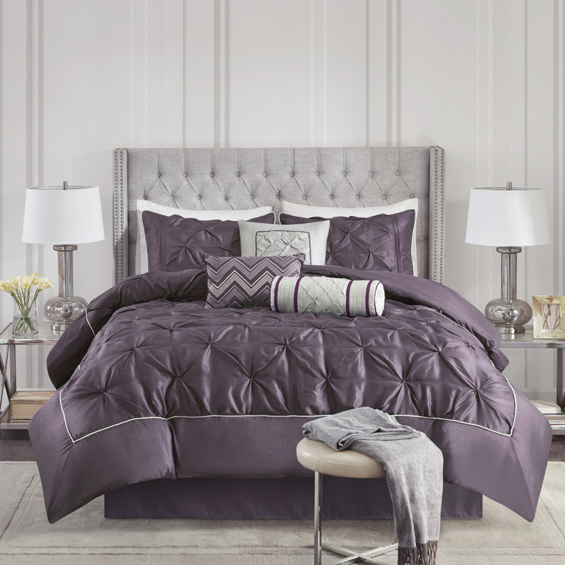 49ec31391 Comforter, Gris, Queen Comforter + 6 Additional Pieces