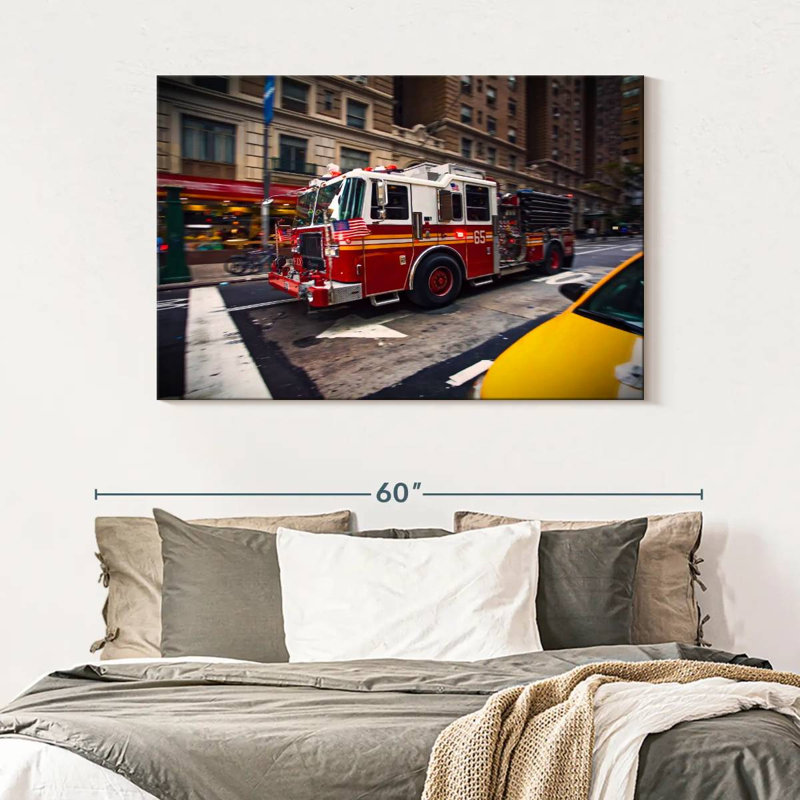 Camion de pompier Mehar New York, H 32 po x l 48 po