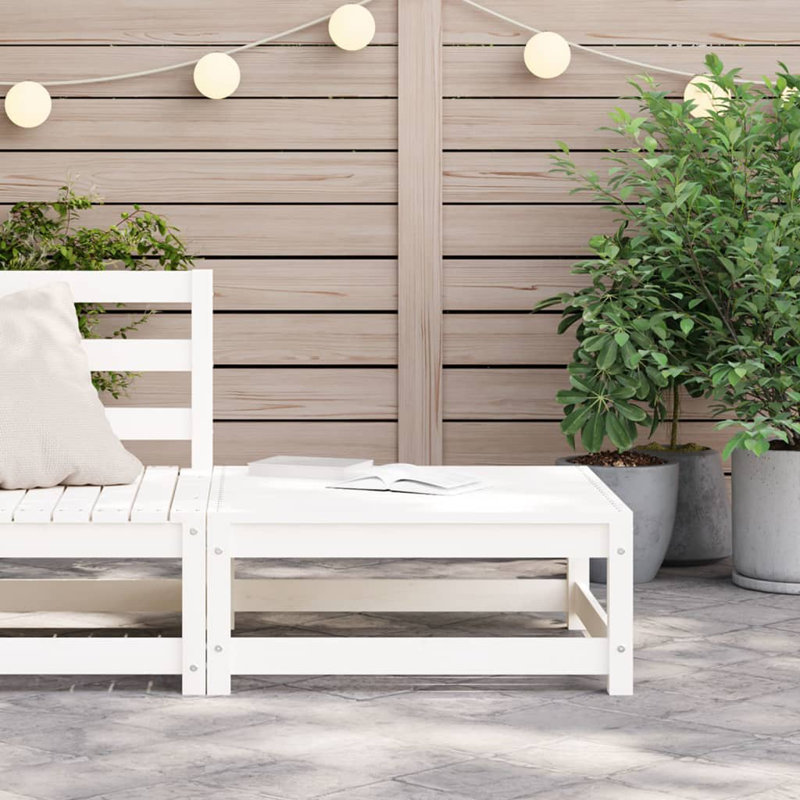 Putra Outdoor Ottoman, White