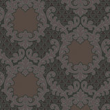 Shadow Leaf Damask - Red Night Wallpaper