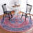 Claunch Oriental Blue/Red Area Rug-344790714