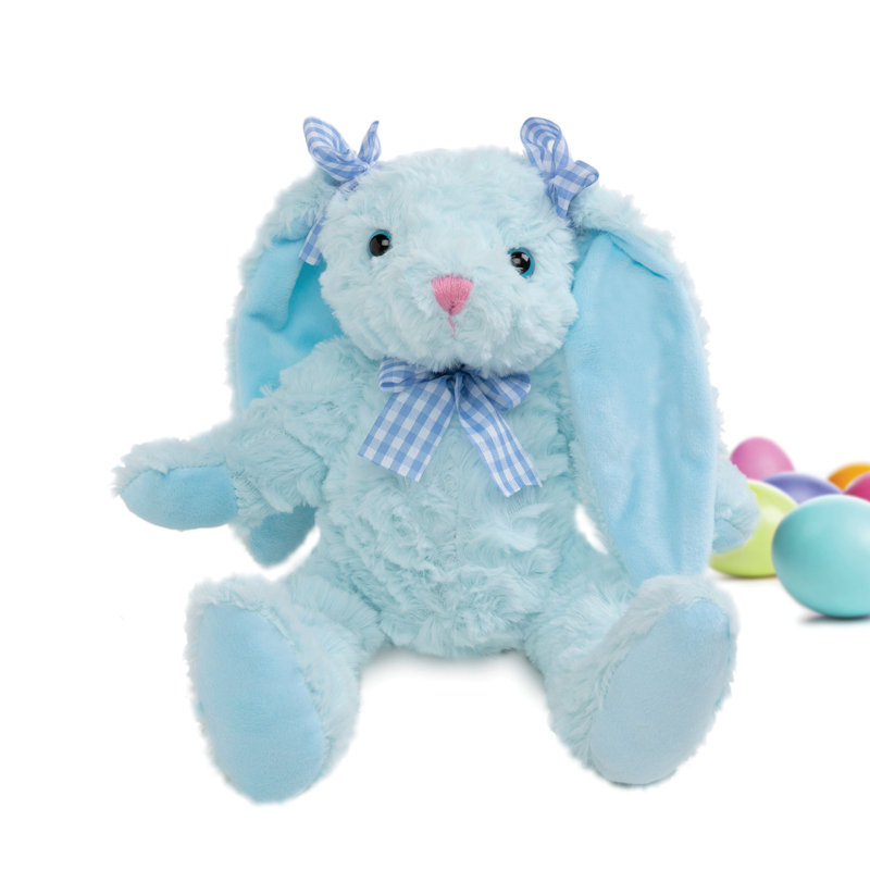Lapin à oreilles personnalisé, Bleu, Oui
