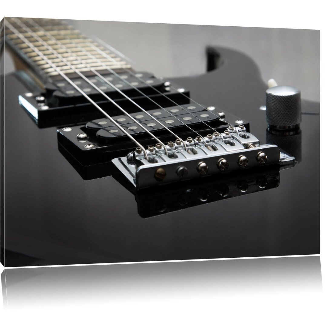 Leinwandbild Black E-Guitar