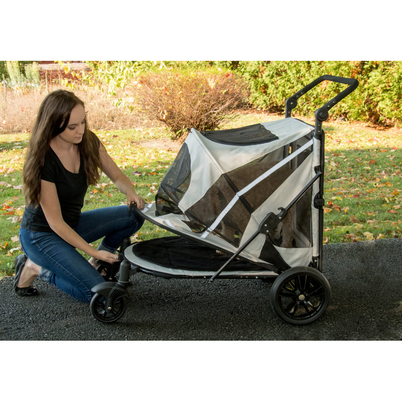 Foldable Pet Stroller Standard Stroller with, Fog