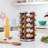 20 Jar Dark Wood Spice Rack with Spices Included Rotating Tower Organizer