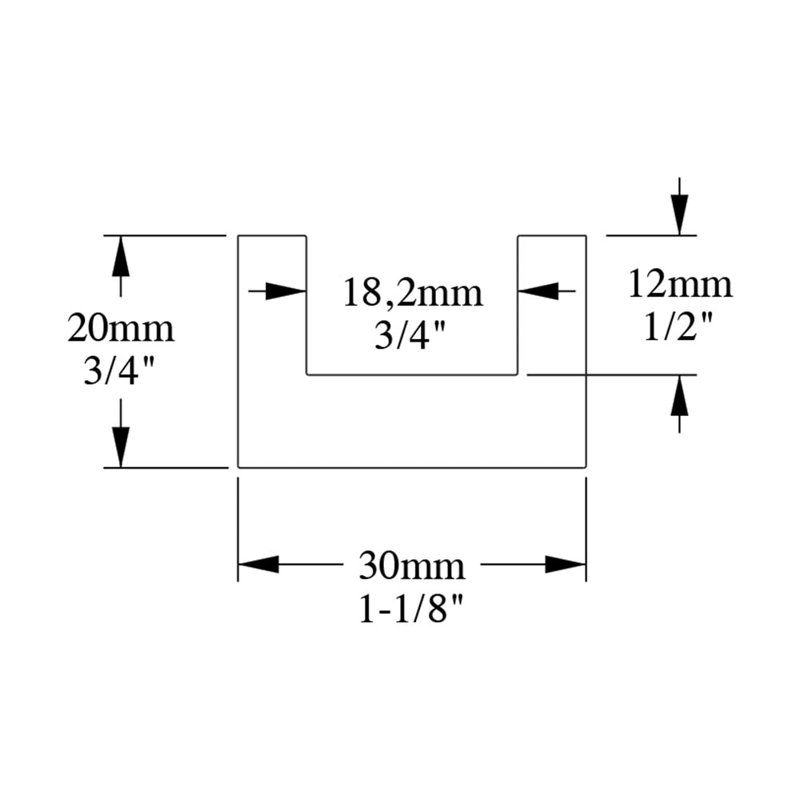 0.75'' H x 78.75'' W x 1.13'' D Plastic Crown