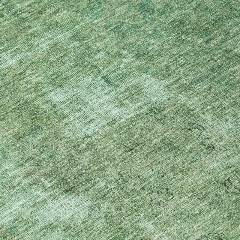 Isadorae Green Washable Indoor-Outdoor Rug - LOOMLAN, 9' x 12'
