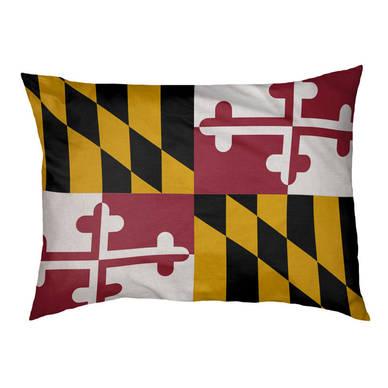 Coussin pour chien maryland flag Burien, Grand (H 14 po x l 42,5 po x P 32,5 po)