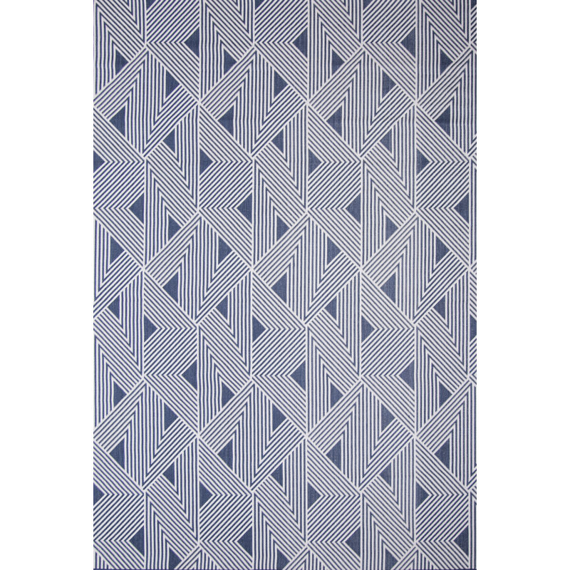 Tapis intérieur / extérieur bleu marine Averelle, Rectangle 5 pi 3 po x 7 pi 6 po