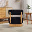 Chaise d'appoint moderne rembourrée avec base en bois-63000919