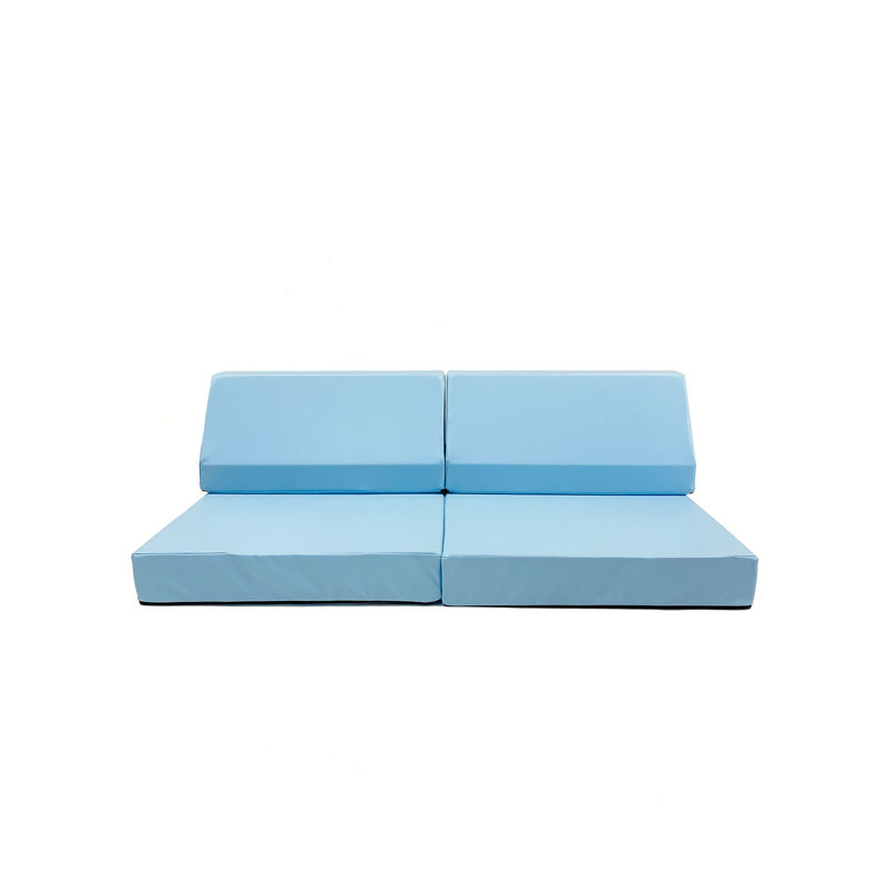 Mini canapé de jeu Foamnasium Blocksy pour un jeu actif et imaginatif, Bleu pastel