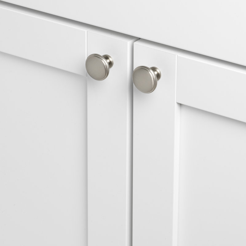 Paquet multiple de boutons de champignon de 1 1/8 po de diamètre, Nickel satiné