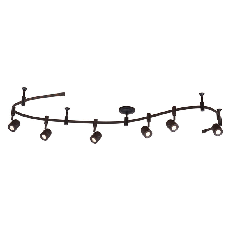 Rail d'éclairage à DEL 6 lumières Flex Rail, Bronze, Bronze