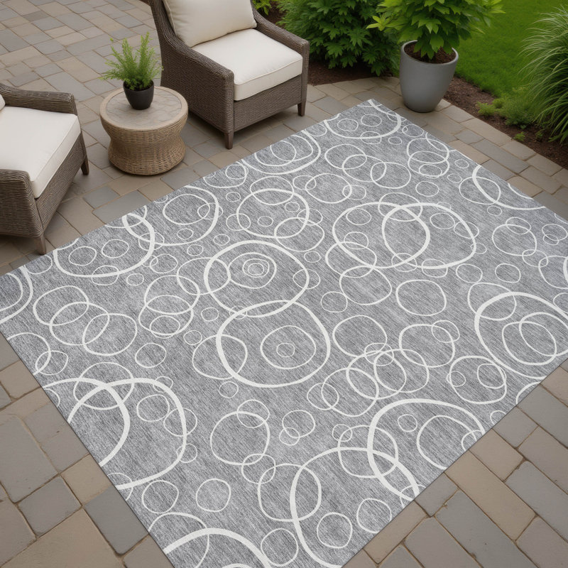 Machine Washable Indoor/Outdoor Orville ACN2407 Geometric Rug, Rectangle 10' x 14'