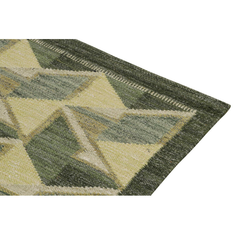 Scandinavian Wool Geometric Area Rug, Rectangle 13' x 19'