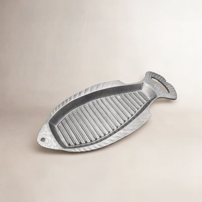 Wilton Armetale Gourmet Grillware Grilling Pan, Fish, 18.5-Inch by 8-1/2-Inch -