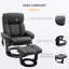 Fauteuil inclinable de massage en cuir polyuréthane avec repose-pieds 10 points-52623909