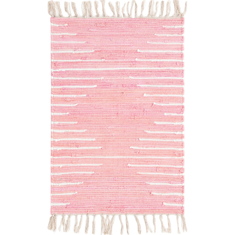 Gwin Cotton Striped Indoor Rug, Rectangle 2' x 3'