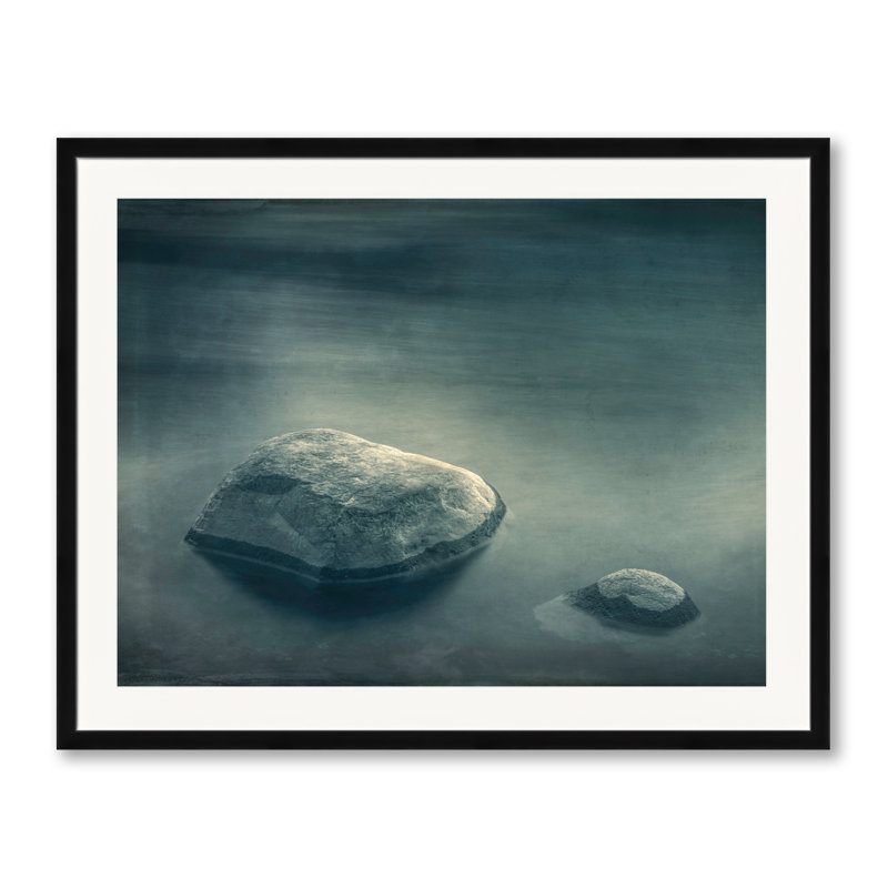 Sand And Water Print by Scott Norris, Black Framed Paper, 25.25" H x 31.25" W